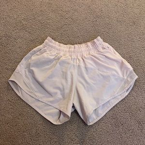 Size 2, 2inch inseam, light pink and grey lululemon shorts